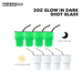 Wealthysub China warehouse sublimation 2oz glow in dark shot glass